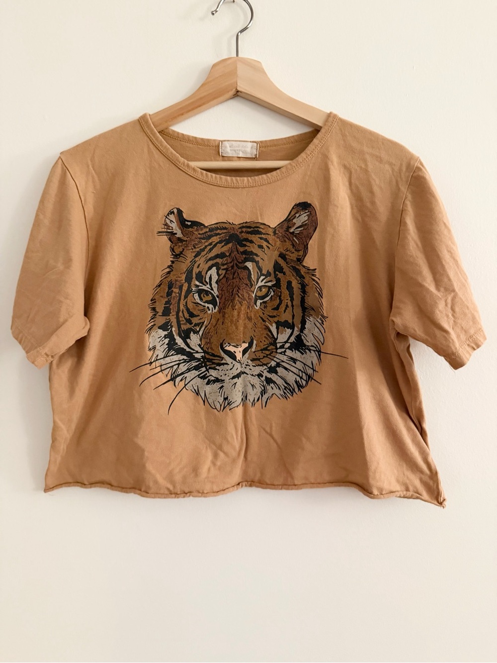 Altr’d State cropped Tiger Graphic Crop Tee 100% cotton